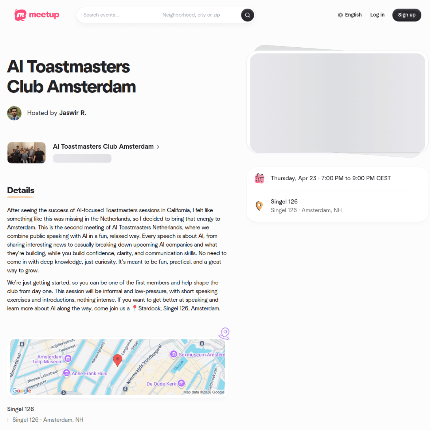 AI Toastmasters Amsterdam cover