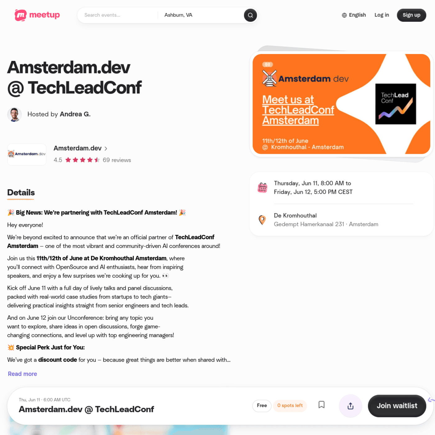Amsterdam.dev TechLeadConf cover