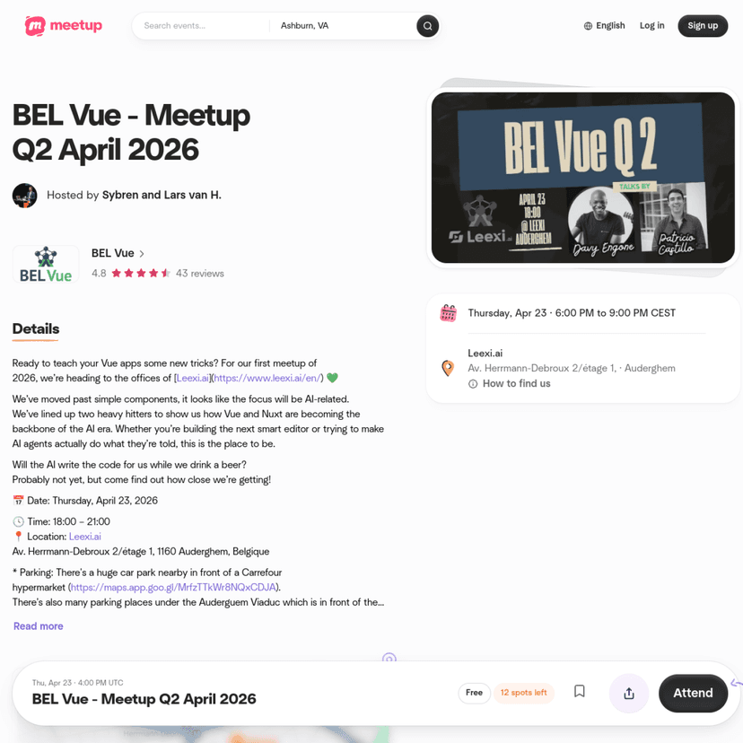 BEL Vue - Meetup Q2 April 2026