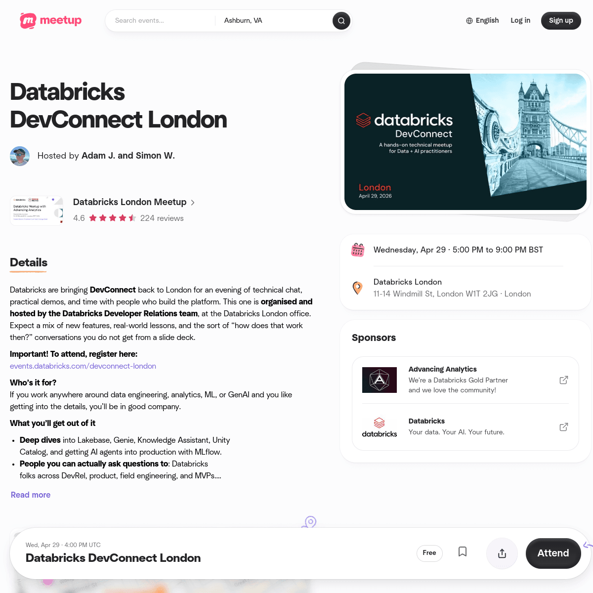 Databricks DevConnect London cover