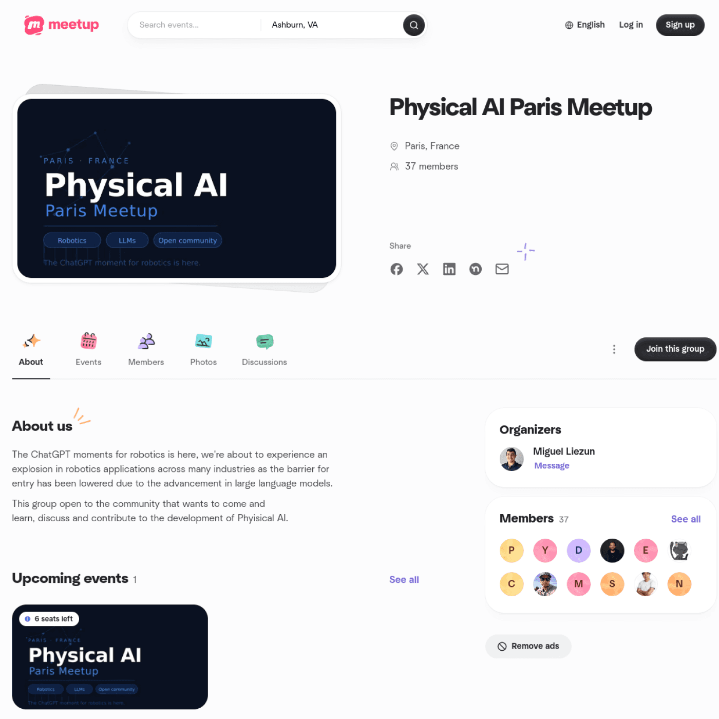 Physical AI Paris April Meetup cover