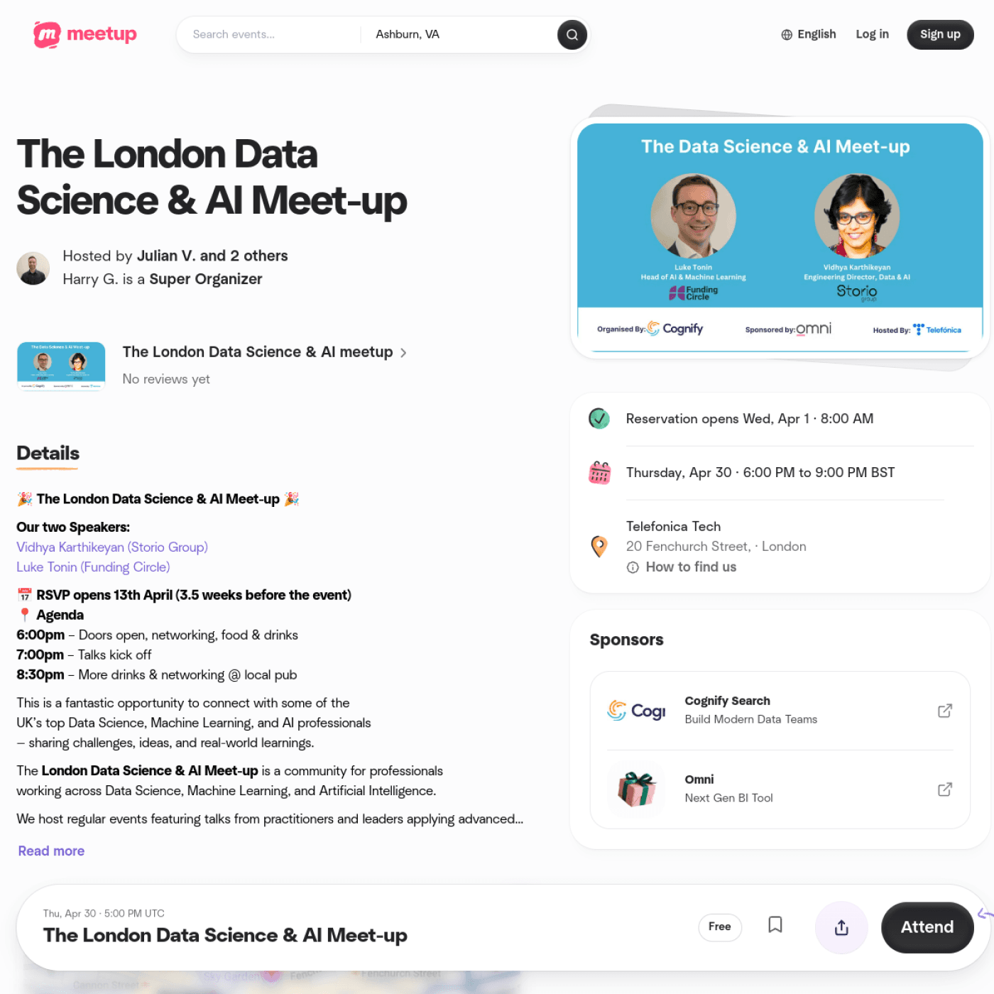 The London Data Science & AI Meet-up cover