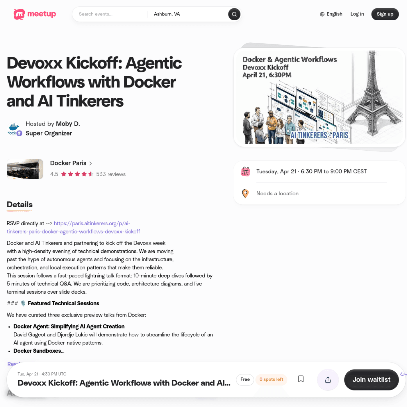 Devoxx Kickoff: Agentic Workflows with Docker and AI Tinkerers