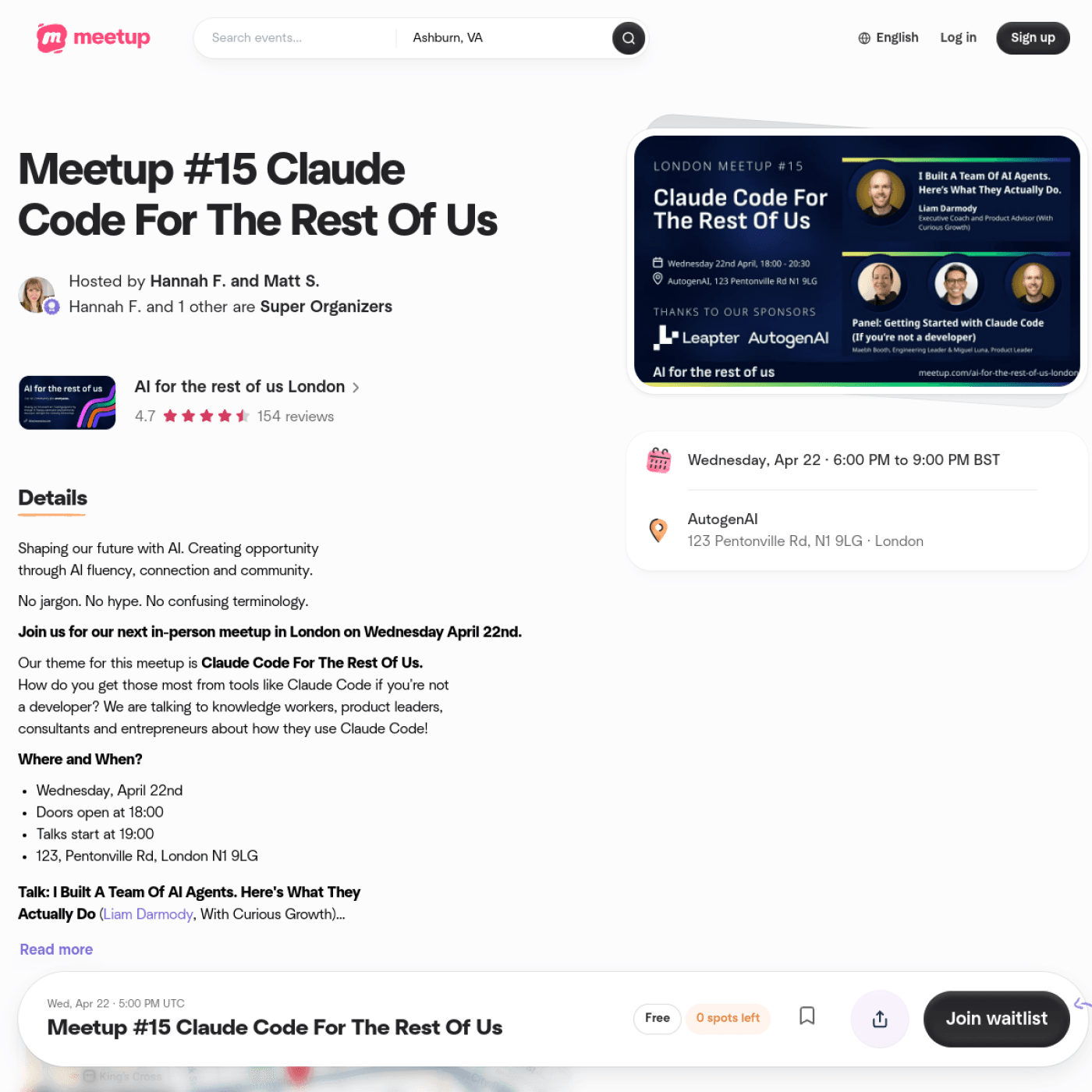 Meetup #15 Claude Code For The Rest Of Us cover