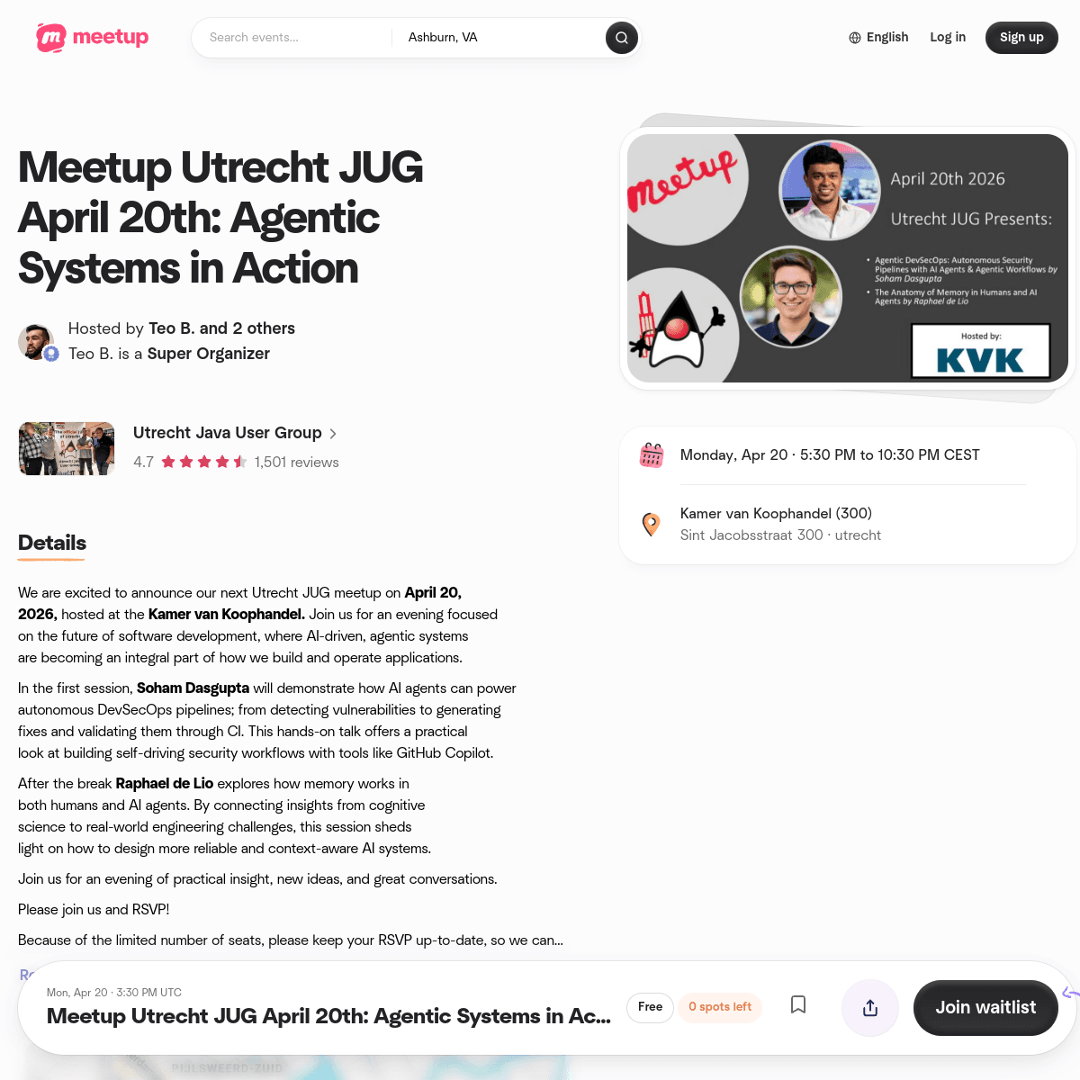 Meetup Utrecht JUG April 20th: Agentic Systems in Action